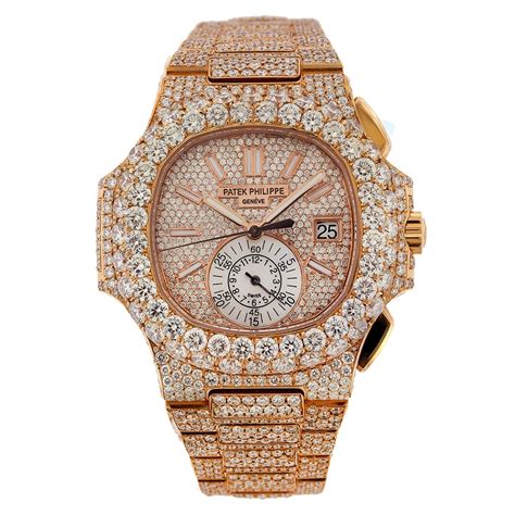 iced out patek philippe price|patek philippe nautilus with diamonds.